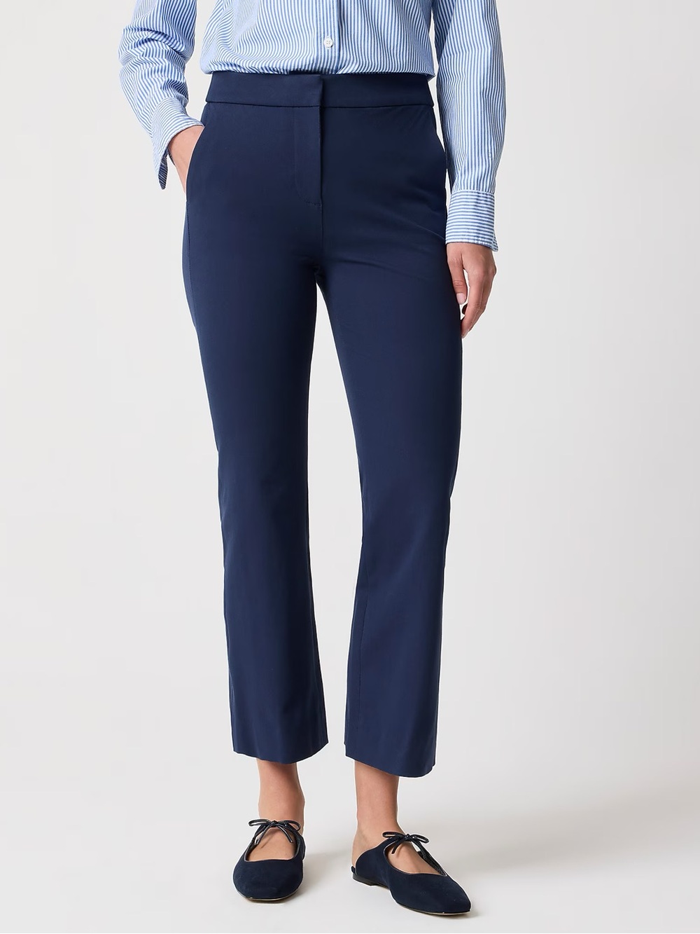 J. Crew Factory Kelsey Flare Pant in Navy Blue